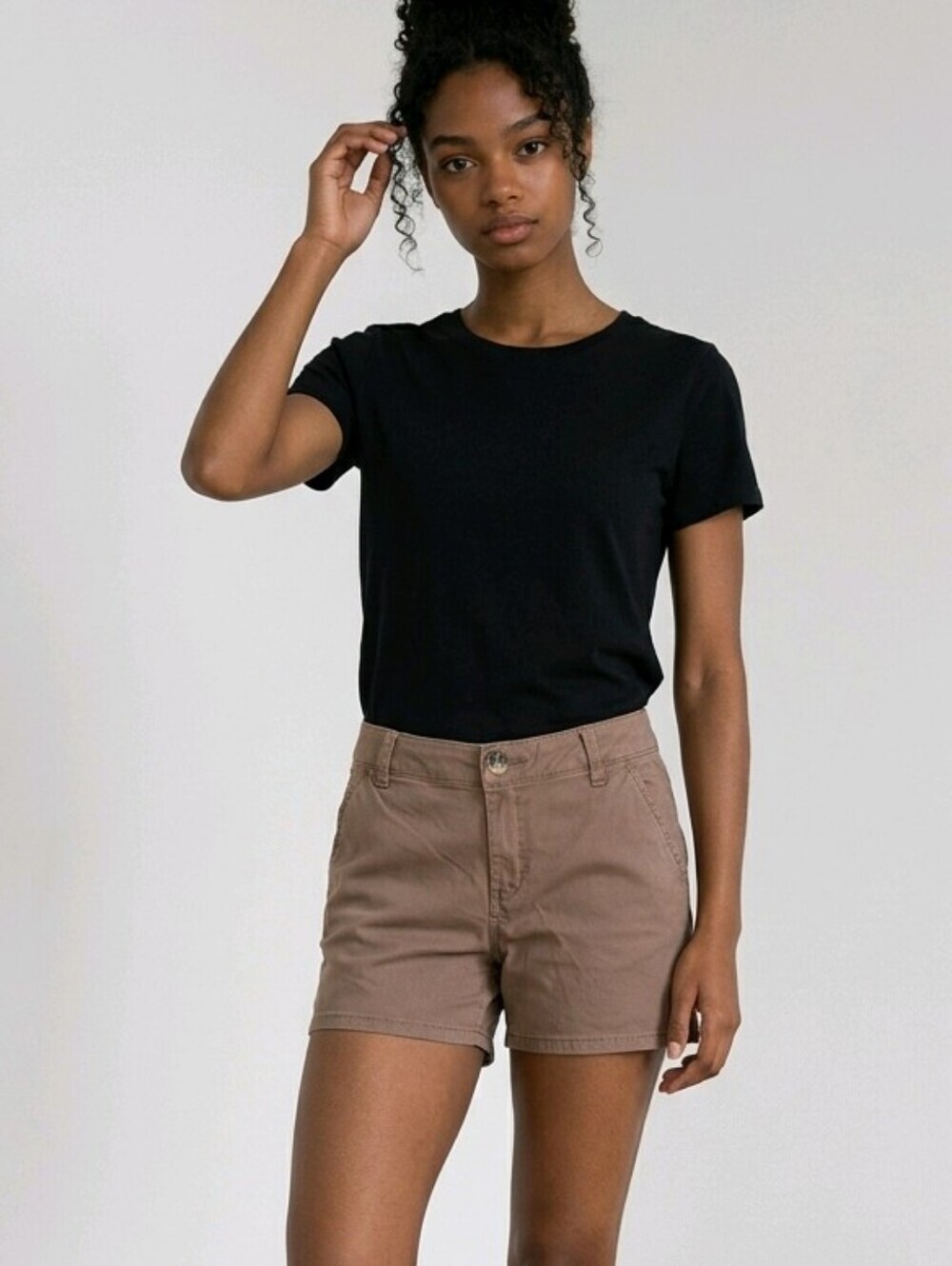 NWT SO Women's Taupe Chino Bermuda Shorts Sz 5